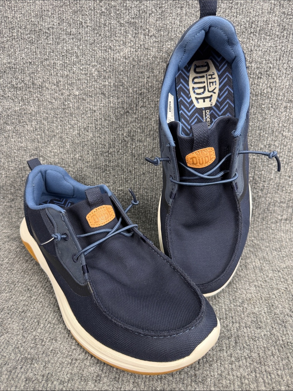 Hey Dude Navy and Light Blue Casual Slip-On Sneakers Men’s Size 13 EU 46
